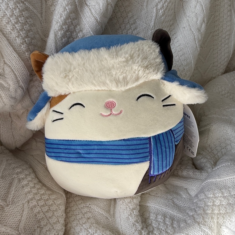 Cam the Cat with Blue Hat and Scarf 8” Stuffed Plush